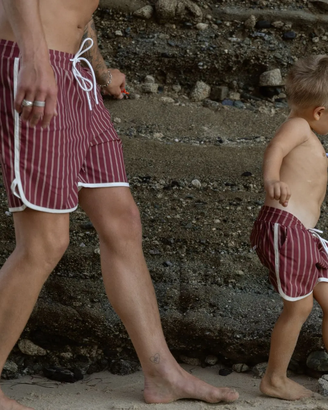 18" Makoa Boardshorts - Maroon Striped