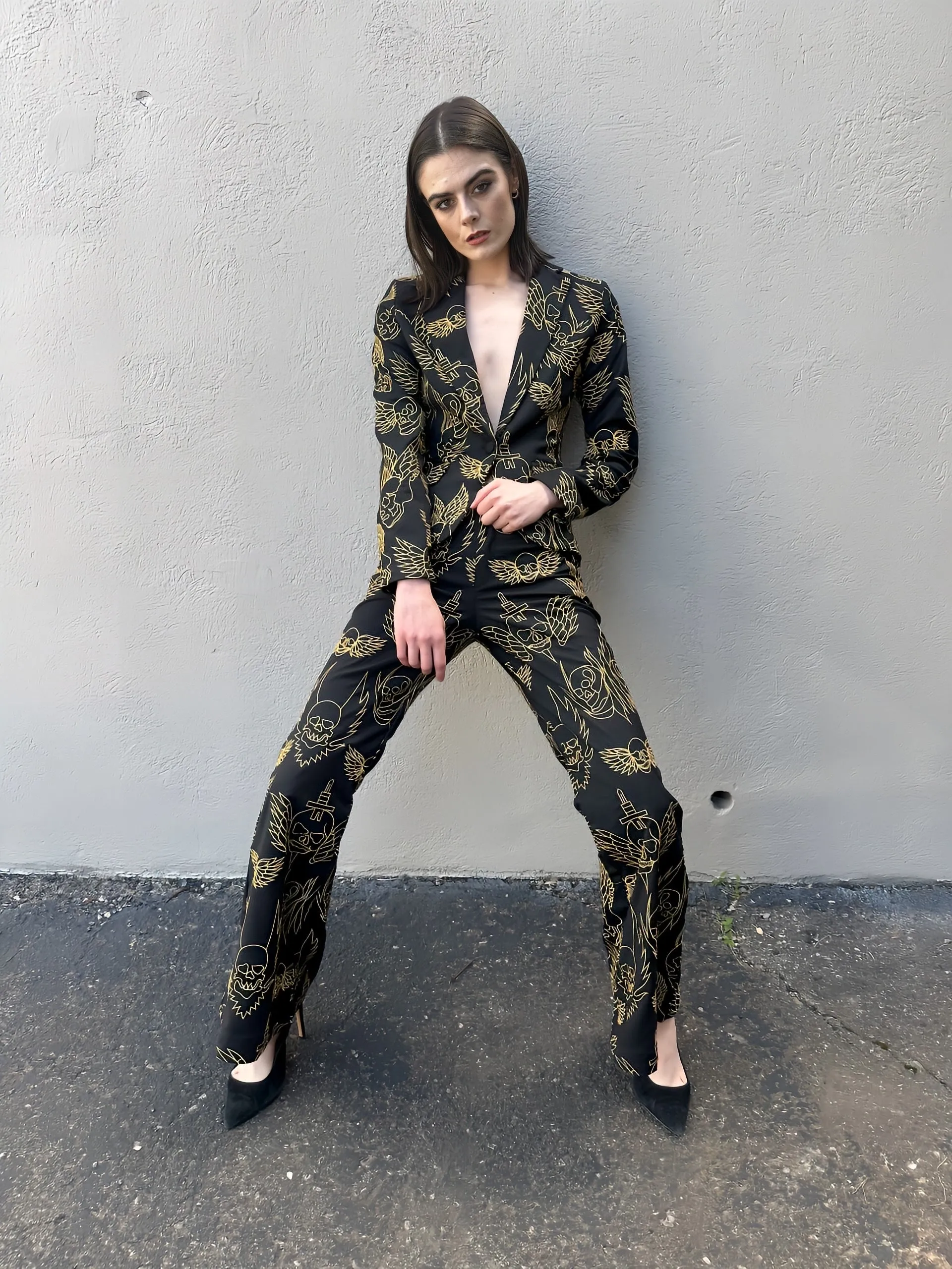 Any Old Iron Skull Wings Suit