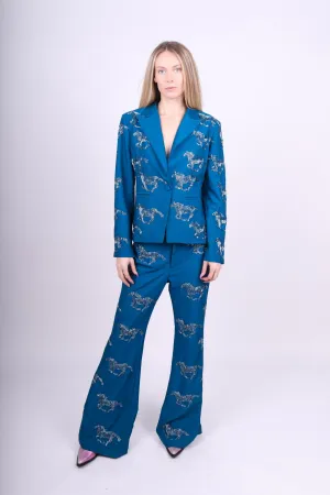 Any Old Iron Teal Horsey Horsey Suit