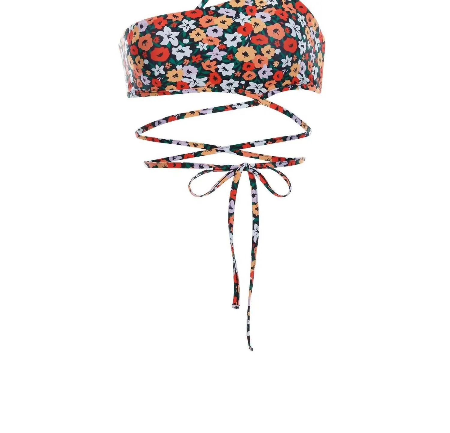 Azucena La Fania Noche Bikini Top In Multi Color