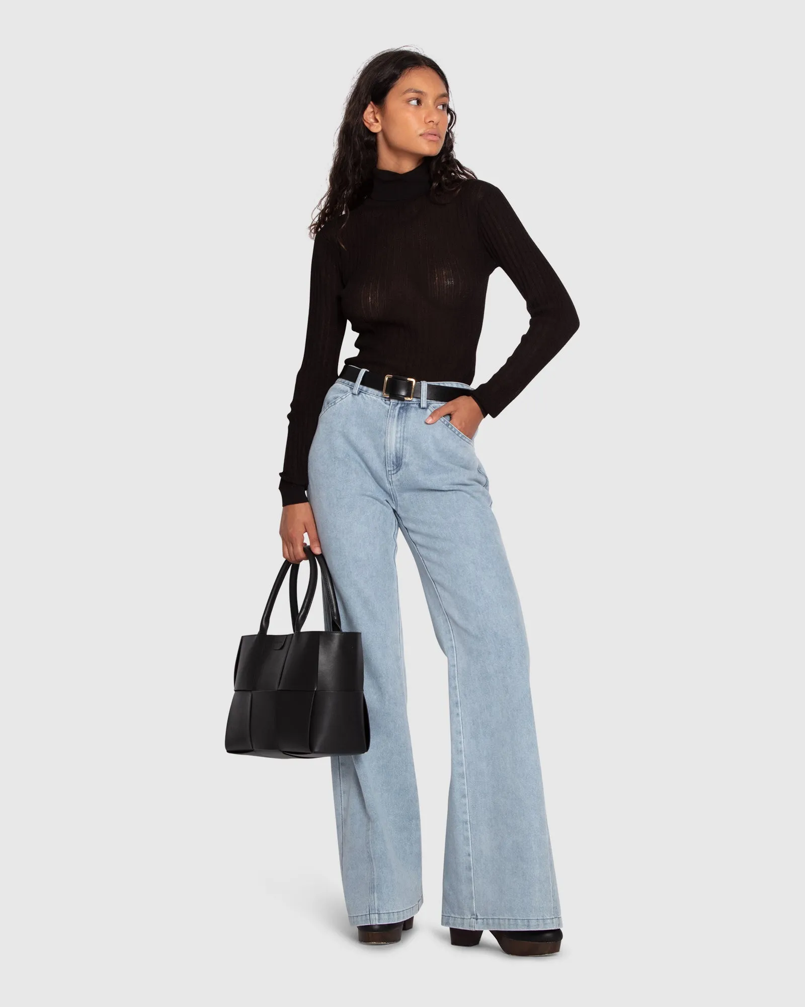 Brooklyn Knitted Turtleneck - Black