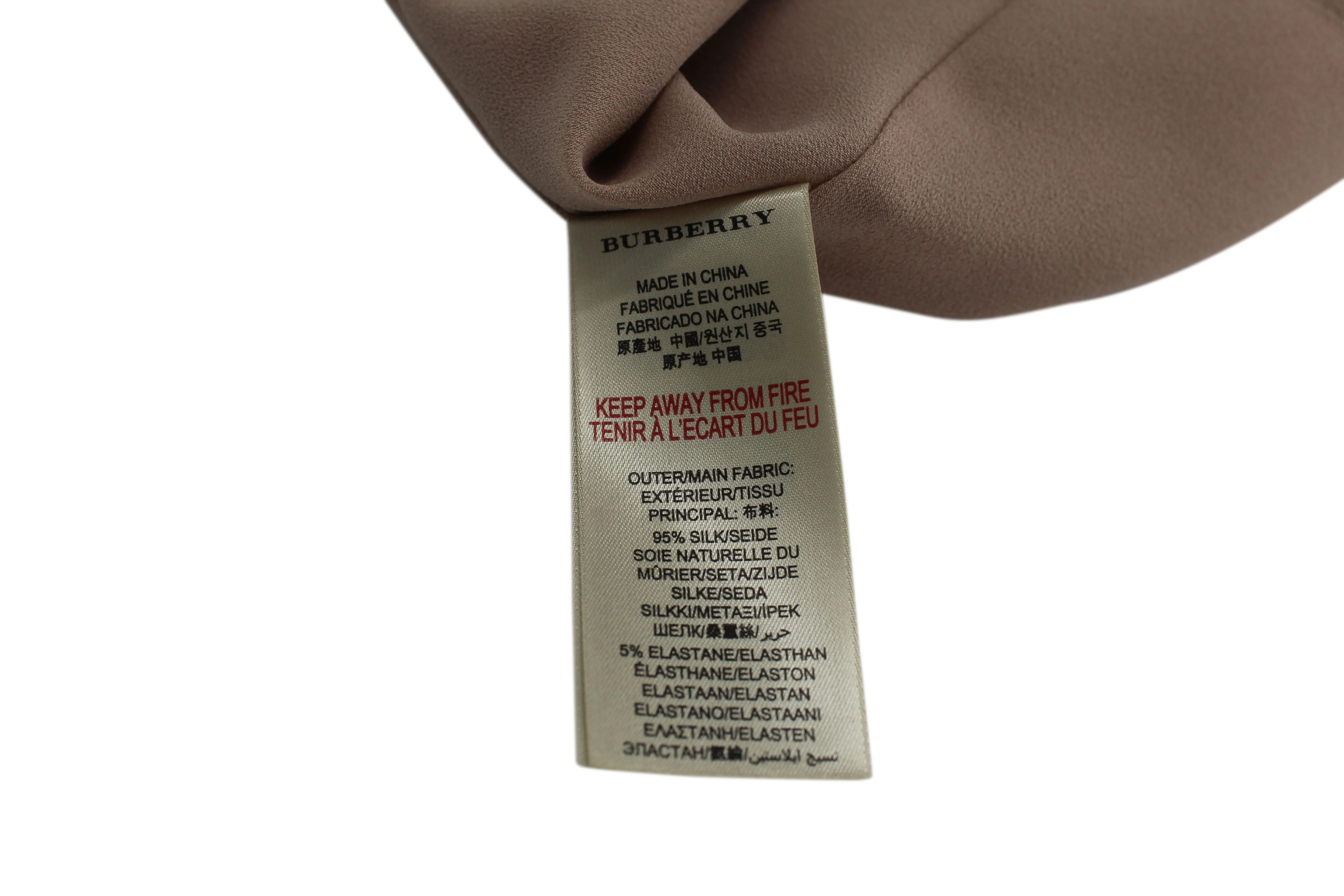 Burberry Sleeveless Blouse in Beige Silk