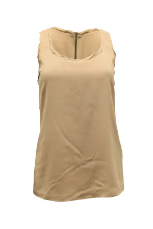 Burberry Sleeveless Blouse in Beige Silk