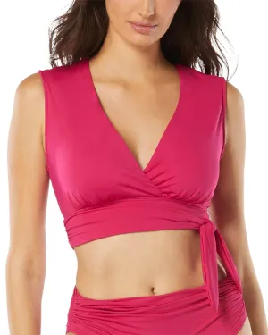 Carmen Marc Valvo Cap Sleeve Side Tie Top