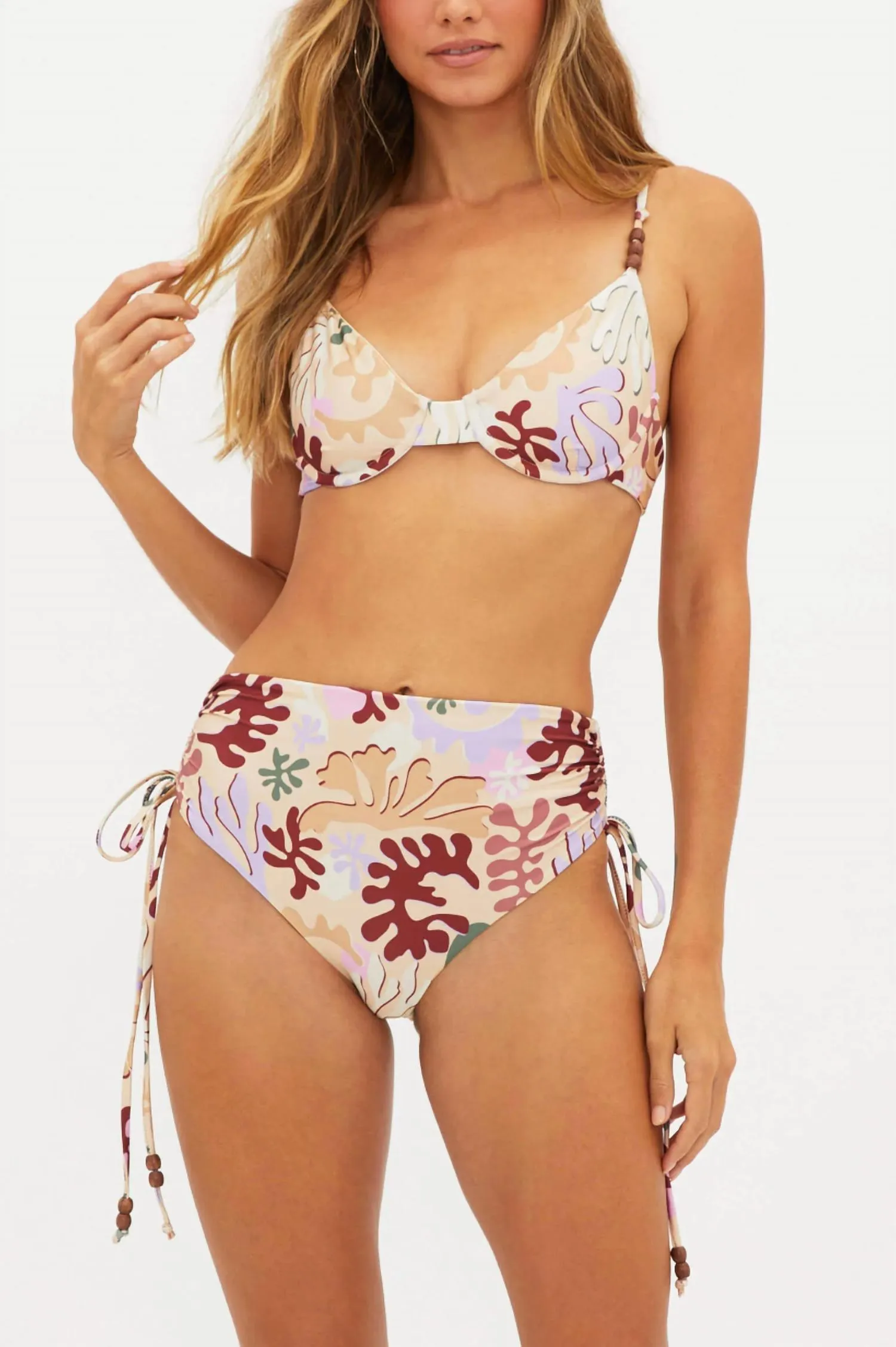 Carrie Bikini Top In Desert Succulent