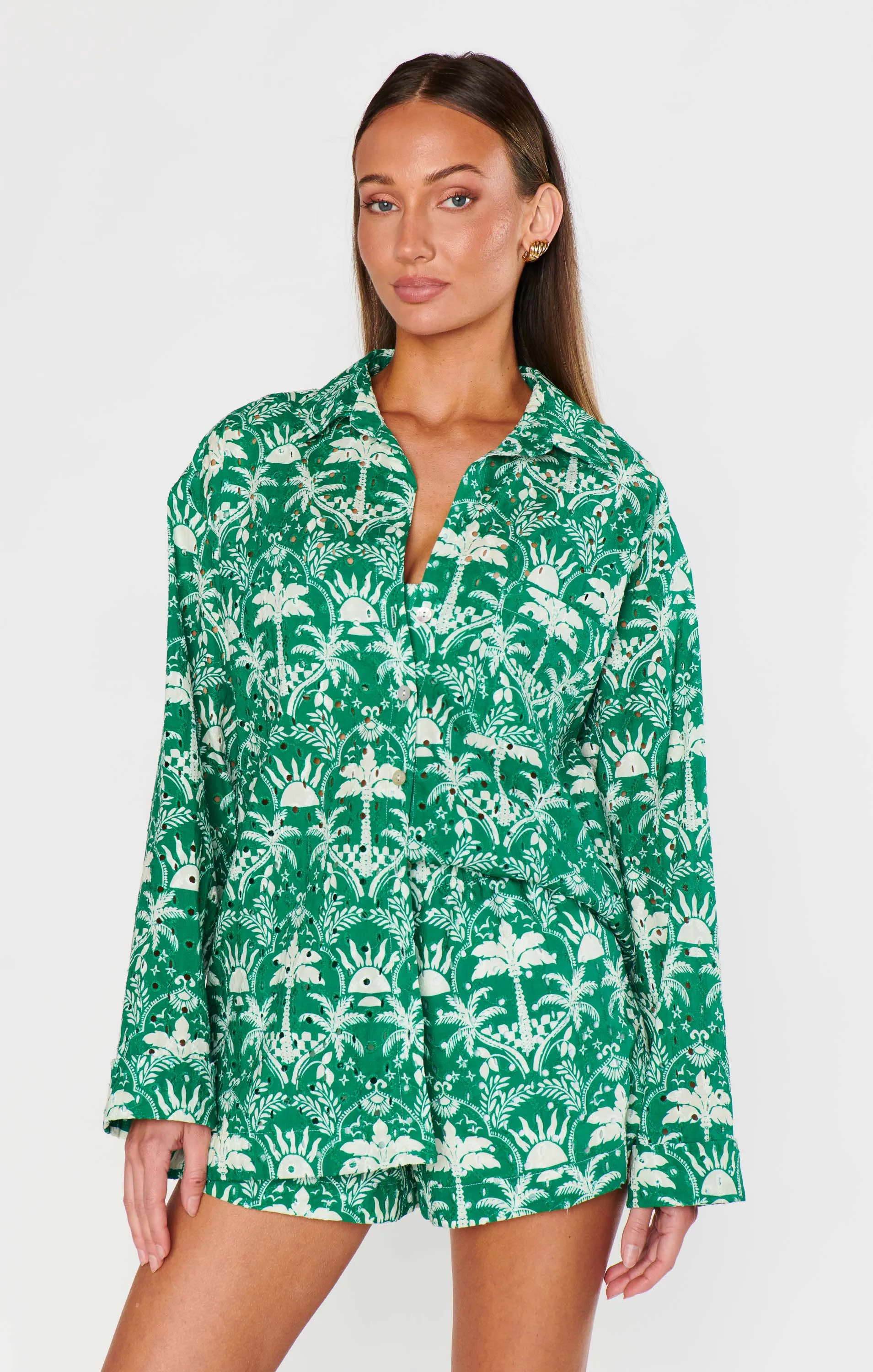 Carry On Button Down ~ Tiki Palms