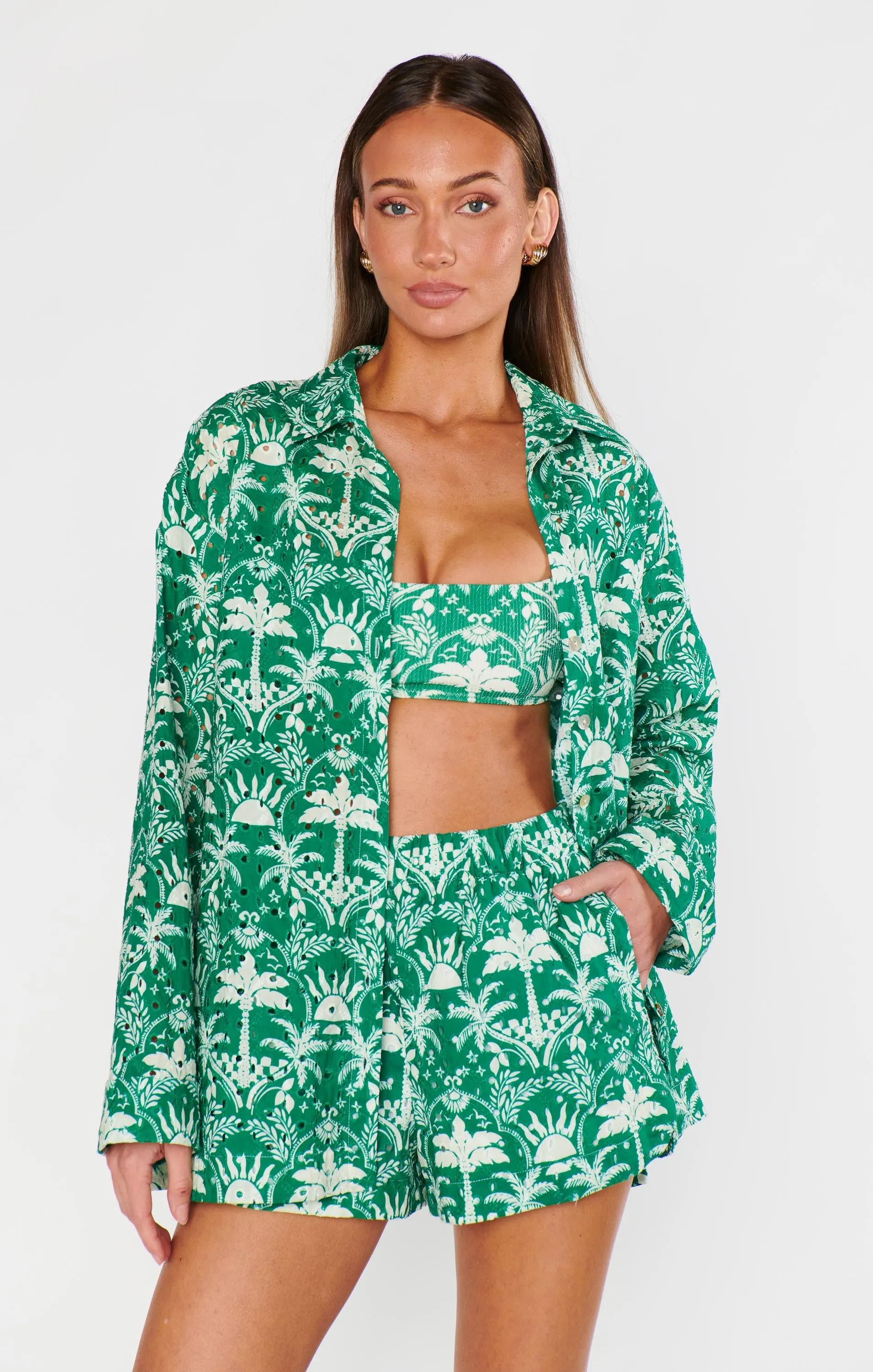 Carry On Button Down ~ Tiki Palms