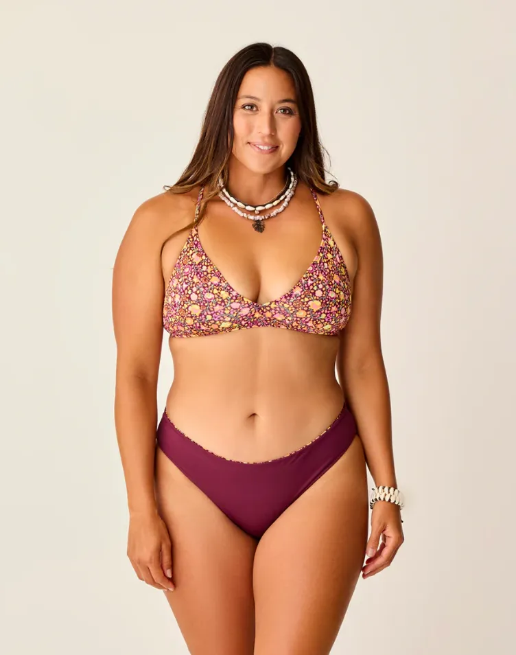 CARVE DESIGNS Sanitas Reversible Bikini Bottom - Garden/Nirvana