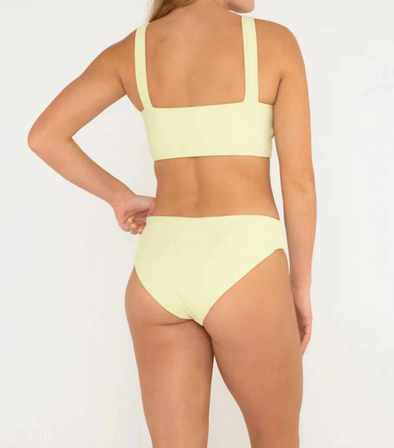 Charlie Top In Lime Ribbed