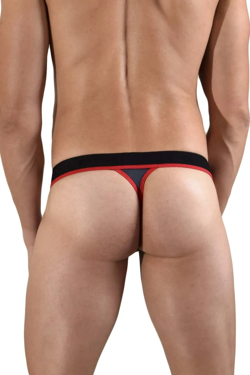Clothing_Doreanse_Mens Underwear Doreanse 1012-CHR Borderline Thongs Color Charcoal
