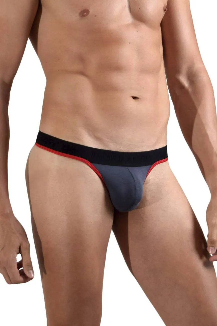 Clothing_Doreanse_Mens Underwear Doreanse 1012-CHR Borderline Thongs Color Charcoal