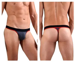 Clothing_Doreanse_Mens Underwear Doreanse 1012-CHR Borderline Thongs Color Charcoal