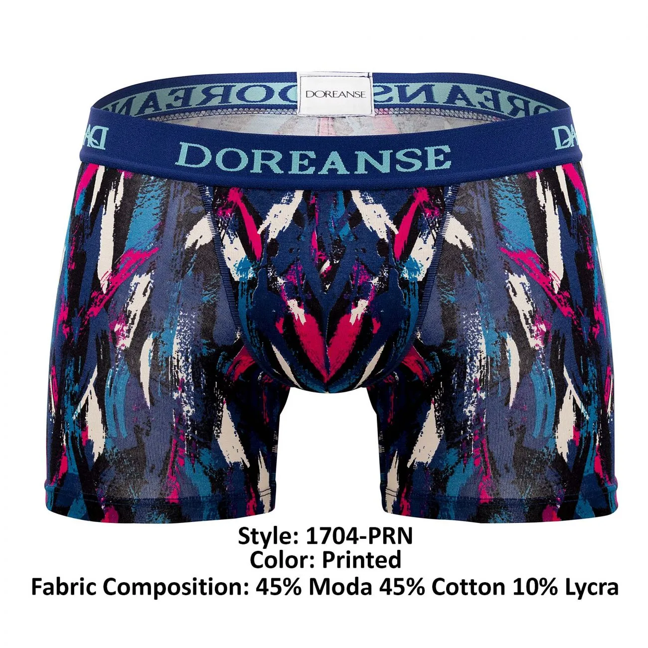 Clothing_Doreanse_Mens Underwear Doreanse 1704-PRN Neon Sport Trunks Color Printed