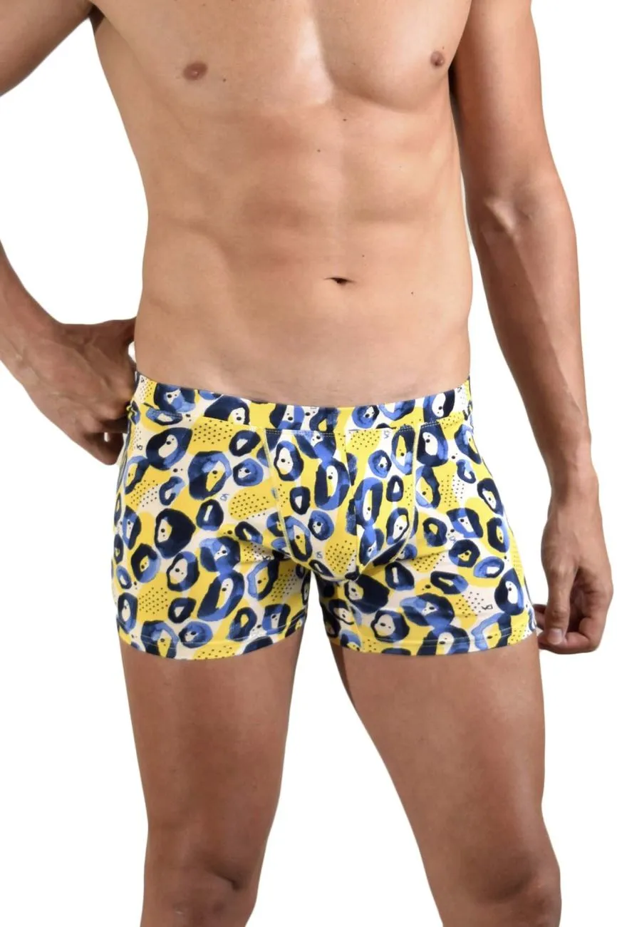 Clothing_Doreanse_Mens Underwear Doreanse 1799-PRN Leopard Art Boxer Briefs Color Printed