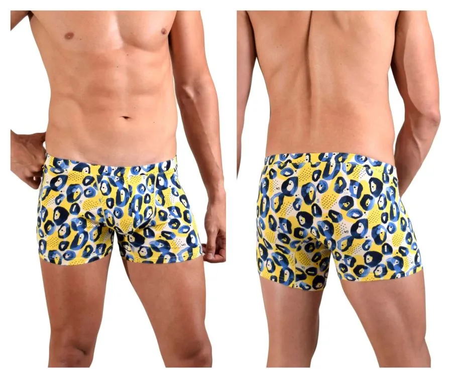 Clothing_Doreanse_Mens Underwear Doreanse 1799-PRN Leopard Art Boxer Briefs Color Printed