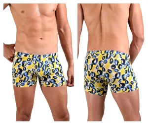 Clothing_Doreanse_Mens Underwear Doreanse 1799-PRN Leopard Art Boxer Briefs Color Printed