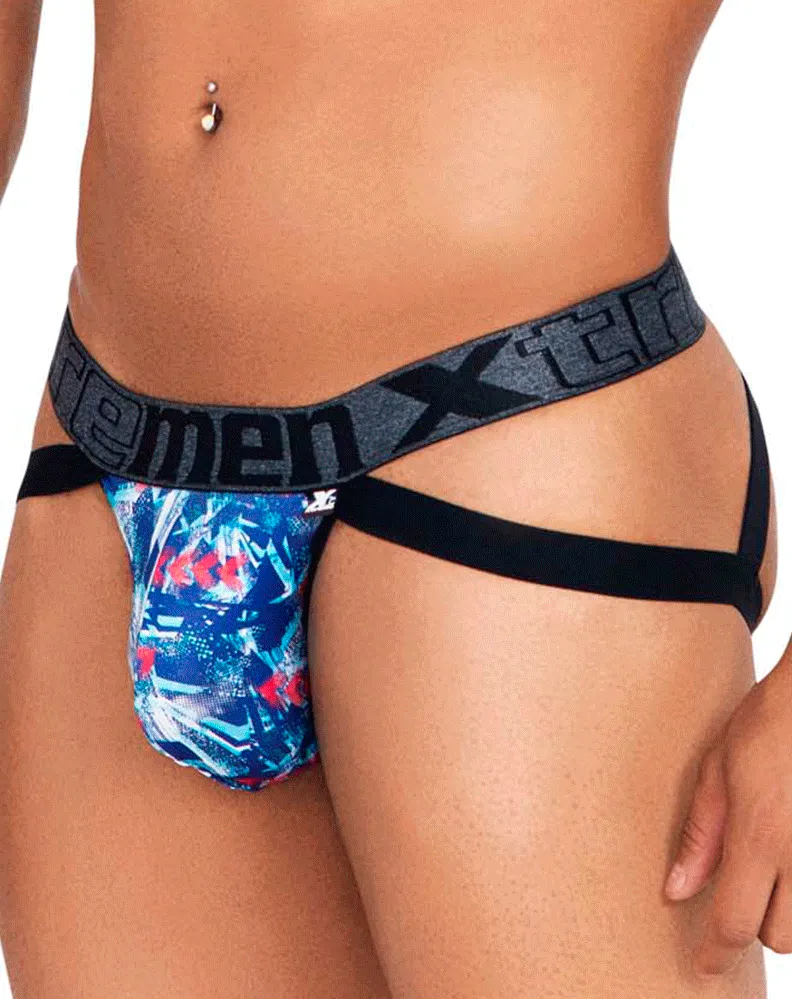 Clothing_Ergowear_Mens Underwear Xtremen 91130 Printed Jockstrap Royal