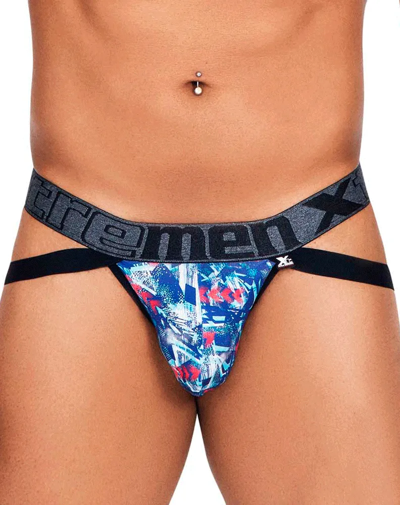 Clothing_Ergowear_Mens Underwear Xtremen 91130 Printed Jockstrap Royal