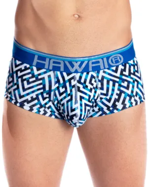 Clothing_Hawai_Mens Underwear Hawai 42135 Geometric Mini Trunks Royal Blue