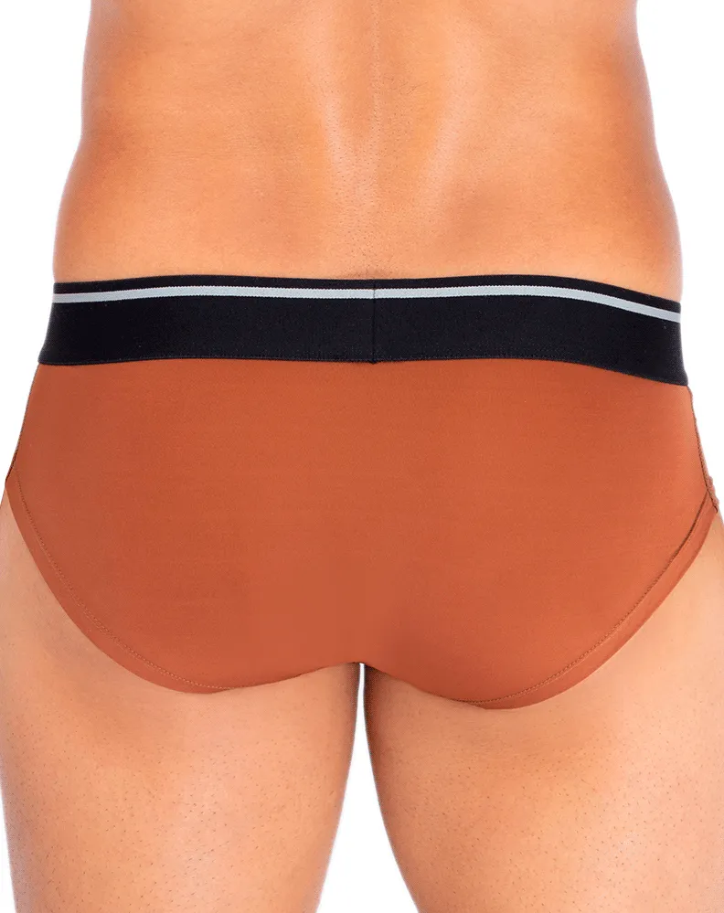 Clothing_Hawai_Mens Underwear Hawai 42191 Solid Microfiber Hip Briefs Amber