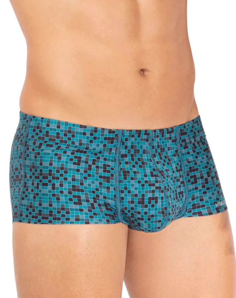 Clothing_Hawai_Mens Underwear Hawai 42321 Microfiber Trunks Green