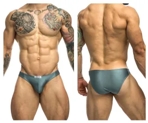 Clothing_Justin   Simon_Mens Underwear JUSTIN SIMON XSJ01 Classic Bikini Color Metal Green