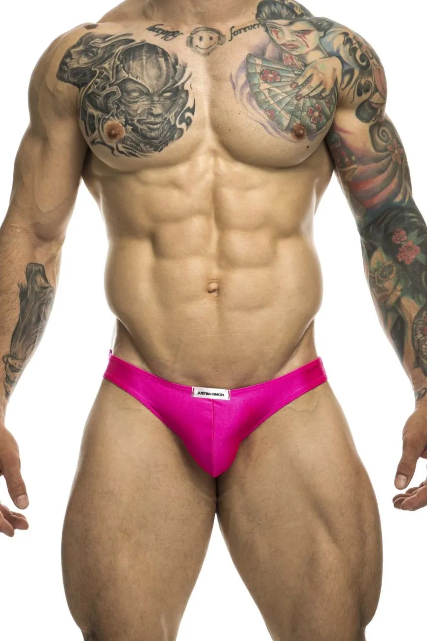 Clothing_Justin   Simon_Mens Underwear JUSTIN SIMON XSJ01 Classic Bikini Color Pink