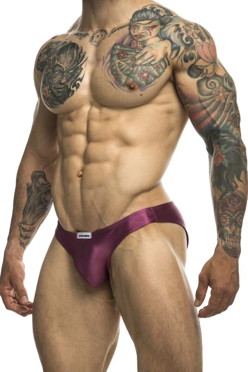 Clothing_Justin   Simon_Mens Underwear JUSTIN SIMON XSJ01 Classic Bikini Color Wine