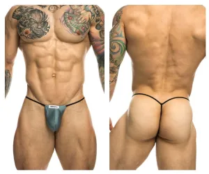 Clothing_Justin   Simon_Mens Underwear JUSTIN SIMON XSJ02 Classic G-String Bulge Color Metal Green