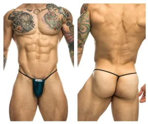 Clothing_Justin   Simon_Mens Underwear JUSTIN SIMON XSJ02 Classic G-String Bulge Color Opal Green