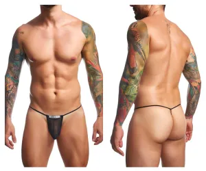 Clothing_Justin   Simon_Mens Underwear JUSTIN SIMON XSJ02 Classic G-String Color Black Mesh