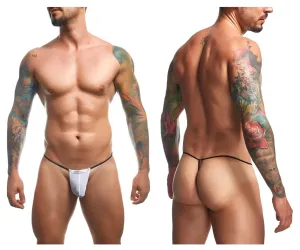 Clothing_Justin   Simon_Mens Underwear JUSTIN SIMON XSJ02 Classic G-String Color White Mesh