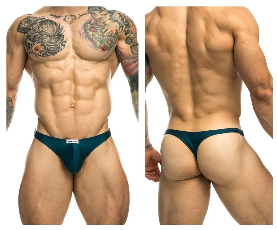 Clothing_Justin   Simon_Mens Underwear JUSTIN SIMON XSJ03 Classic Thongs Color Opal Green