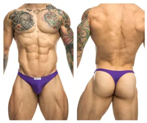 Clothing_Justin   Simon_Mens Underwear JUSTIN SIMON XSJ03 Classic Thongs Color Purple
