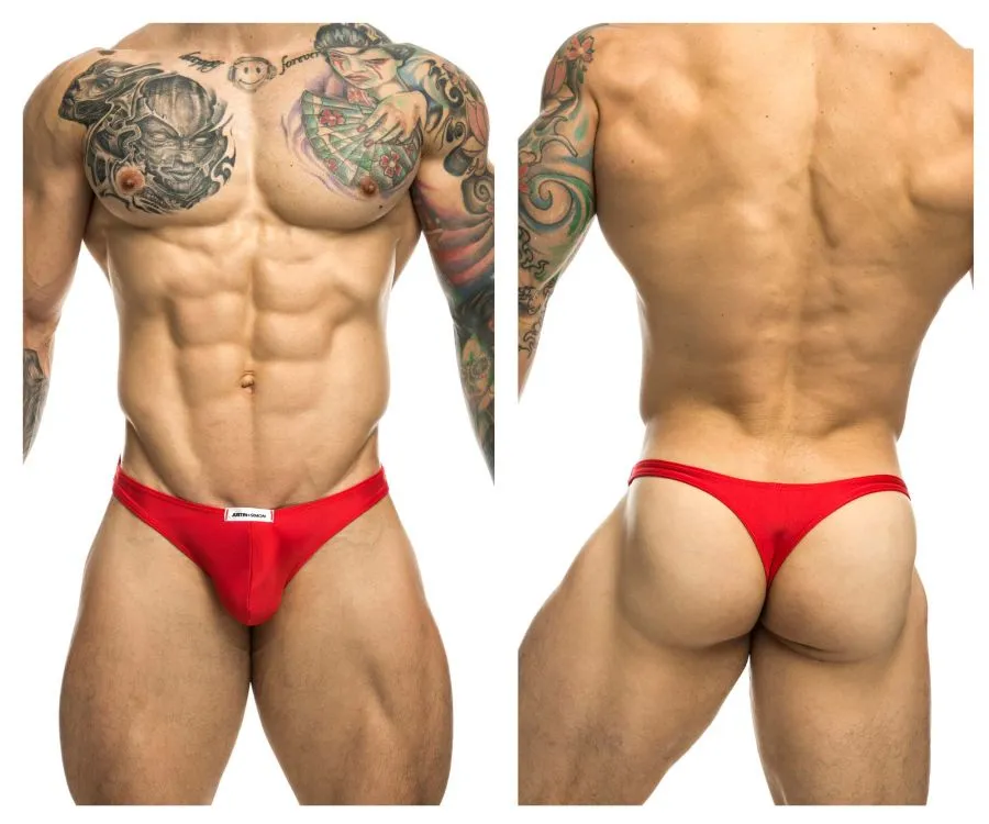 Clothing_Justin   Simon_Mens Underwear JUSTIN SIMON XSJ03 Classic Thongs Color Red