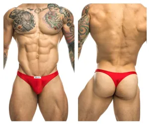 Clothing_Justin   Simon_Mens Underwear JUSTIN SIMON XSJ03 Classic Thongs Color Red