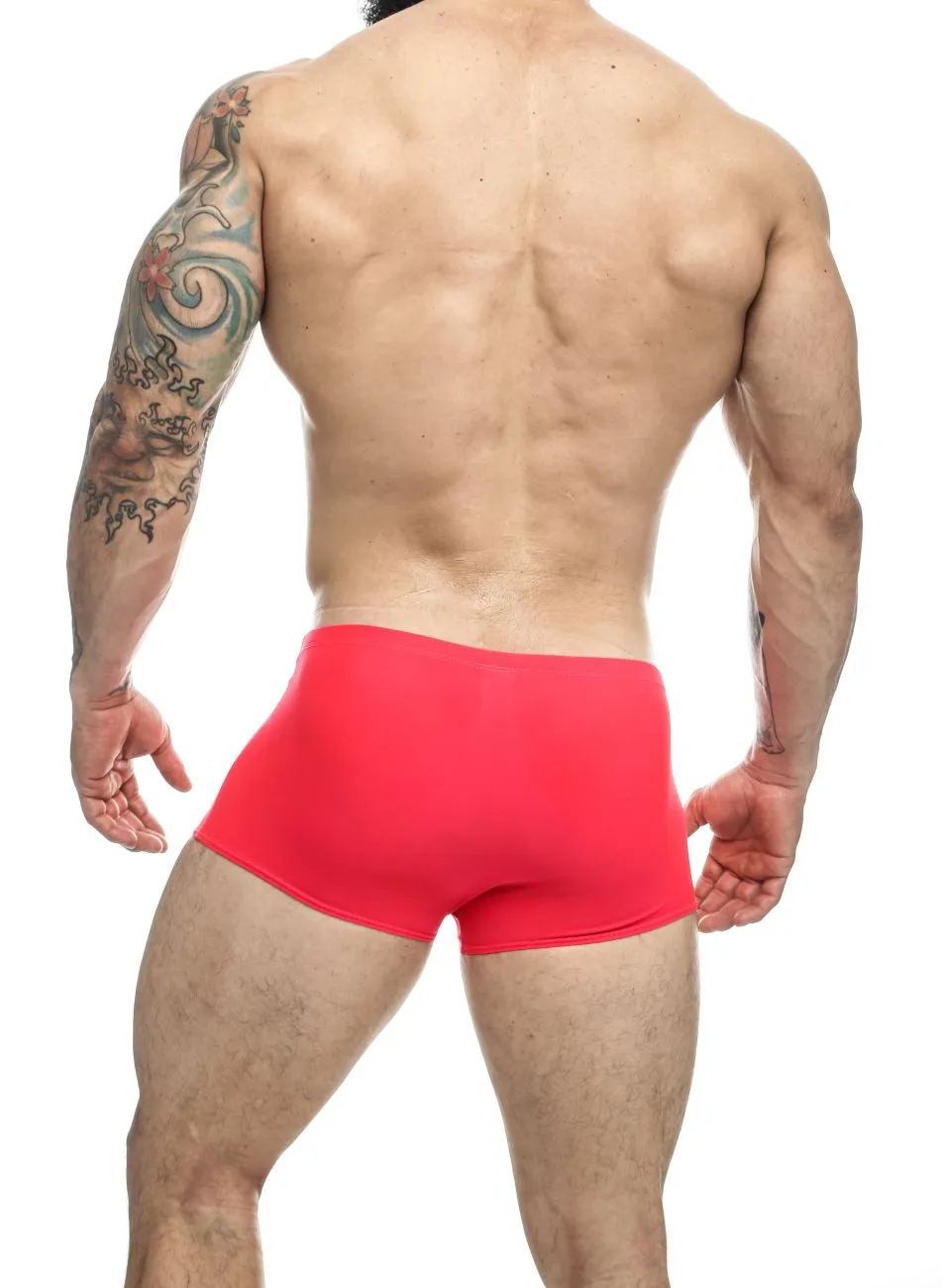 Clothing_Justin   Simon_Mens Underwear JUSTIN SIMON XSJ08 Classic Trunks Color Coral