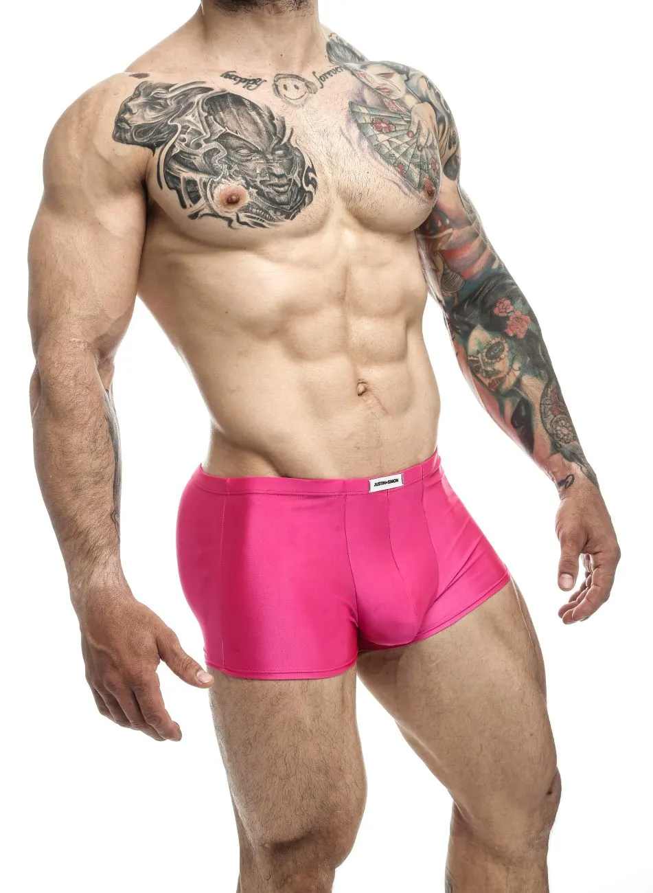 Clothing_Justin   Simon_Mens Underwear JUSTIN SIMON XSJ08 Classic Trunks Color Hot Pink