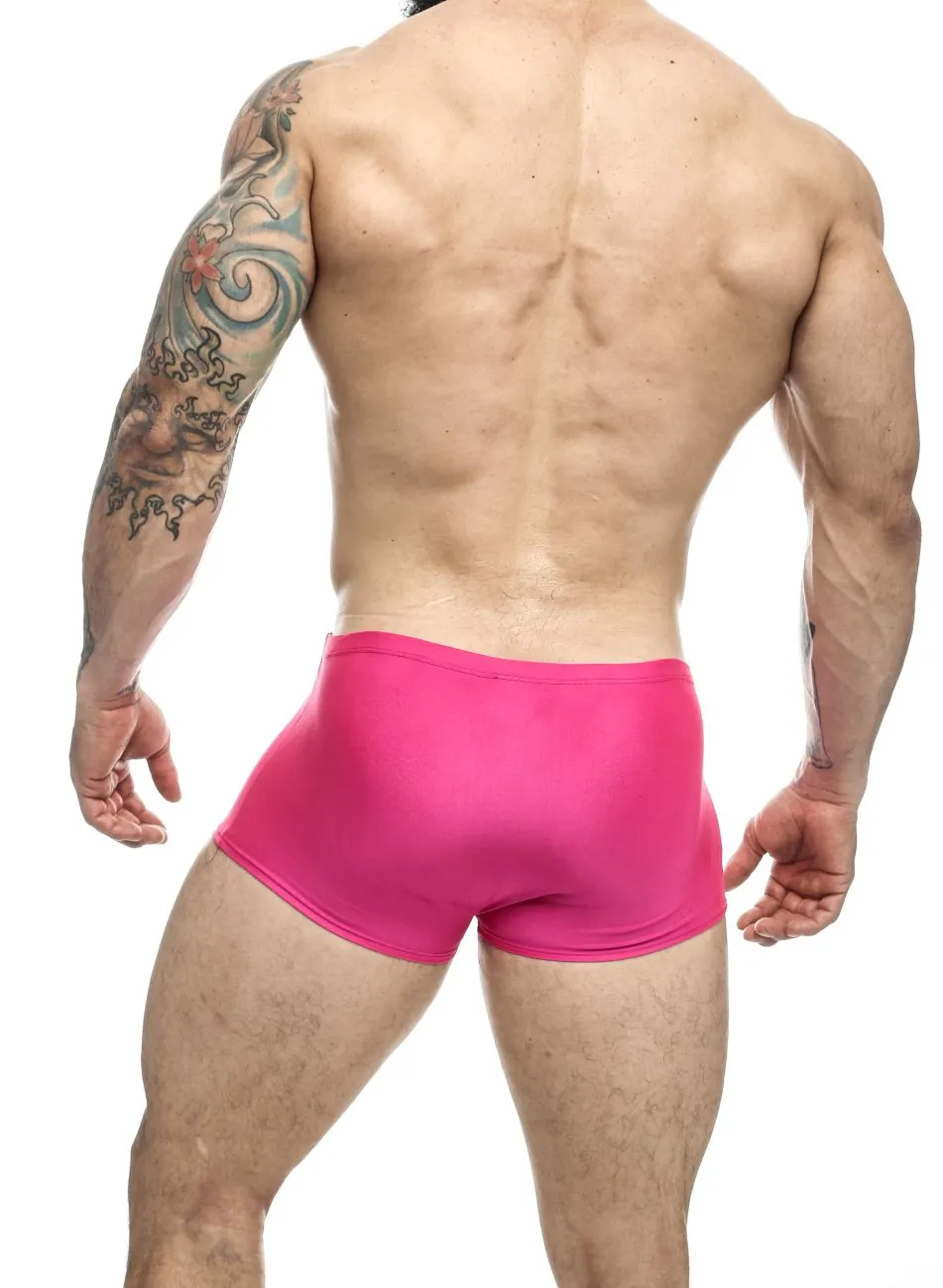 Clothing_Justin   Simon_Mens Underwear JUSTIN SIMON XSJ08 Classic Trunks Color Hot Pink