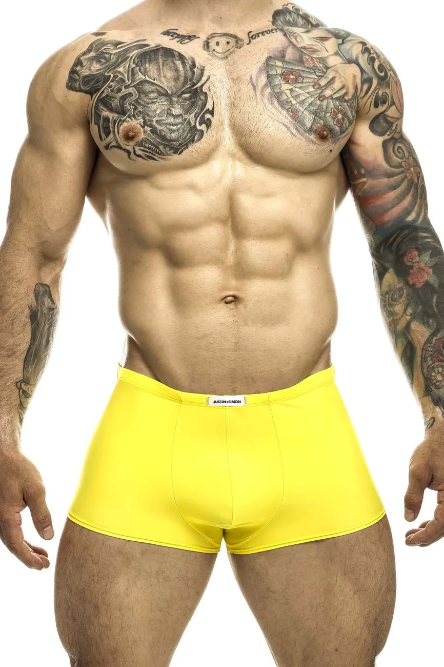 Clothing_Justin   Simon_Mens Underwear JUSTIN SIMON XSJ08 Classic Trunks Color Yellow