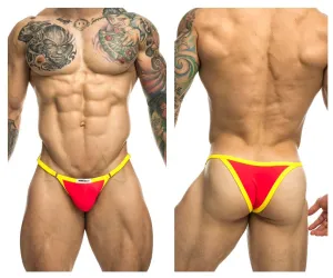 Clothing_Justin   Simon_Mens Underwear JUSTIN SIMON XSJ12 Bikini One Color Coral