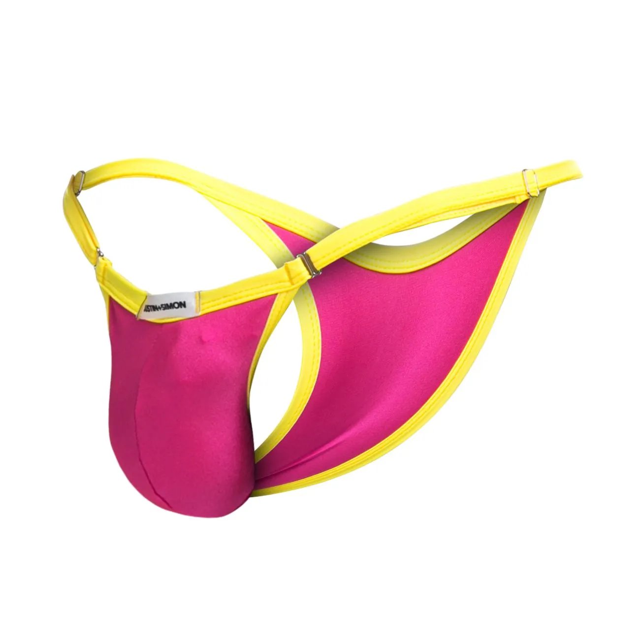Clothing_Justin   Simon_Mens Underwear JUSTIN SIMON XSJ12 Bikini One Color Hot Pink