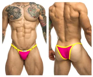 Clothing_Justin   Simon_Mens Underwear JUSTIN SIMON XSJ12 Bikini One Color Hot Pink