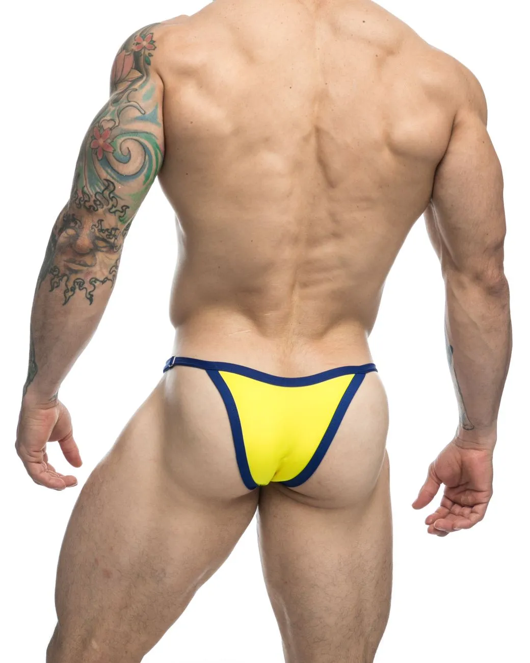 Clothing_Justin   Simon_Mens Underwear JUSTIN SIMON XSJ12 Bikini One Color Yellow