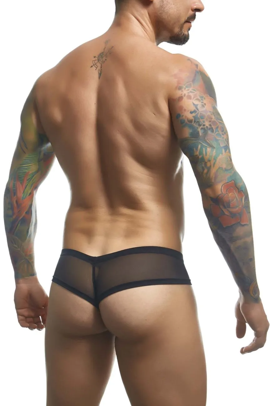 Clothing_Justin   Simon_Mens Underwear JUSTIN SIMON XSJ22 Cheek Briefs Color Black Mesh