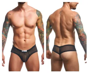 Clothing_Justin   Simon_Mens Underwear JUSTIN SIMON XSJ22 Cheek Briefs Color Black Mesh