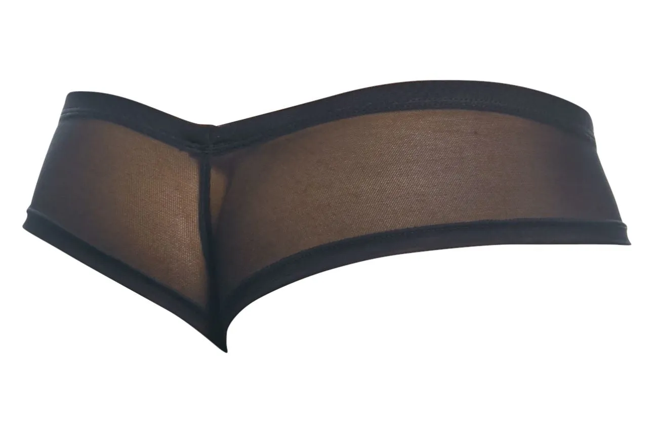 Clothing_Justin   Simon_Mens Underwear JUSTIN SIMON XSJ22 Cheek Briefs Color Black Mesh