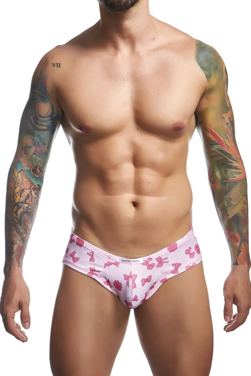Clothing_Justin   Simon_Mens Underwear JUSTIN SIMON XSJ22 Cheek Briefs Color Coquette