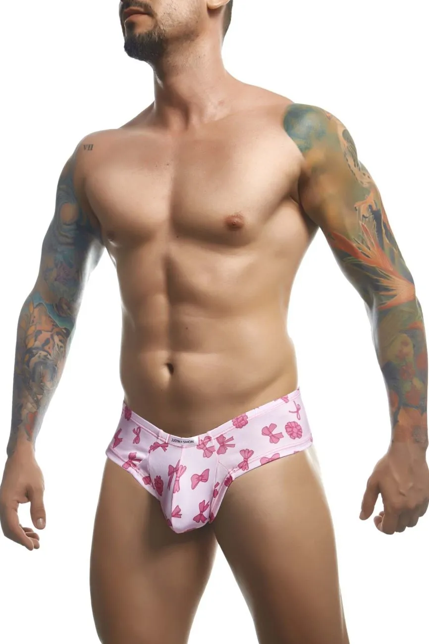 Clothing_Justin   Simon_Mens Underwear JUSTIN SIMON XSJ22 Cheek Briefs Color Coquette