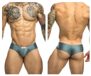 Clothing_Justin   Simon_Mens Underwear JUSTIN SIMON XSJ22 Cheek Briefs Color Metal Green